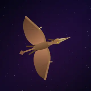 A pterodactyl, somehow in space